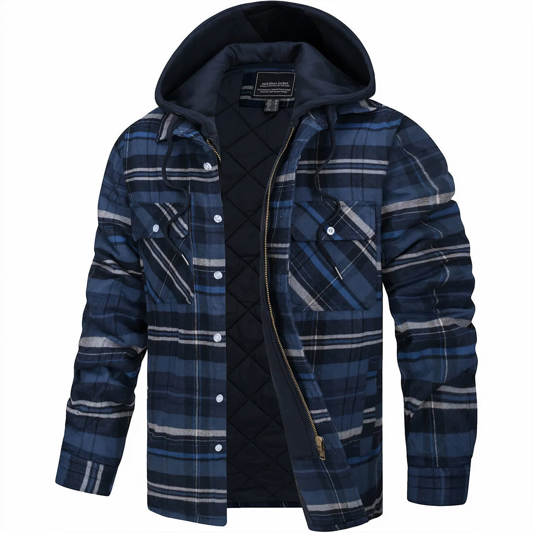 Cooper – Quilted Check Jacket with Hood